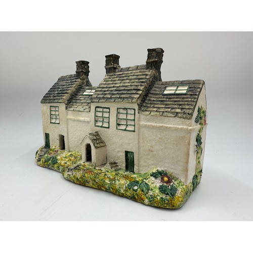 273 - A 19thC ceramic model of White Wells Ilkley Moor.  20cm w x 8cm d x 13.5cm h.