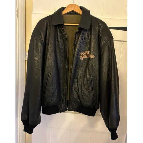 943 - A Gents leather blouson style jacket bought at the opening night of Planet Hollywood ,17th May 1993 ... 