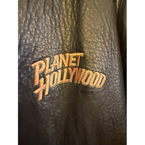 943 - A Gents leather blouson style jacket bought at the opening night of Planet Hollywood ,17th May 1993 ... 