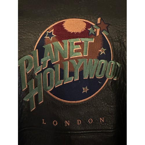 943 - A Gents leather blouson style jacket bought at the opening night of Planet Hollywood ,17th May 1993 ... 