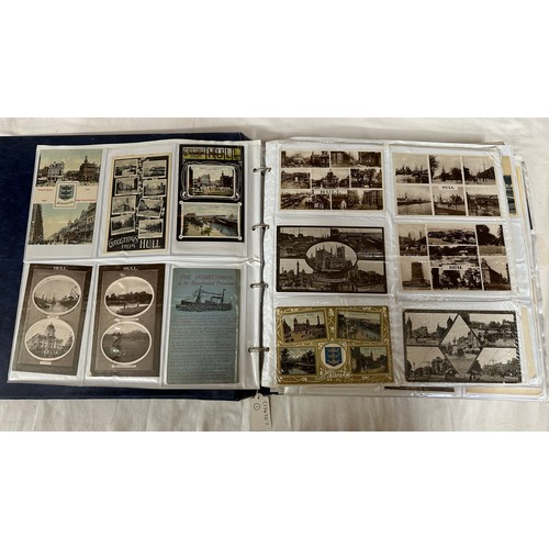 656 - Kingston upon Hull interest. A large album, approx. 375, postcards of Hull street scenes, earliest a... 