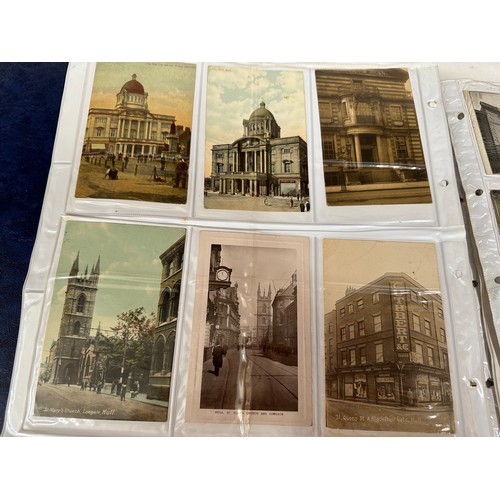 656 - Kingston upon Hull interest. A large album, approx. 375, postcards of Hull street scenes, earliest a... 