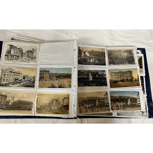 656 - Kingston upon Hull interest. A large album, approx. 375, postcards of Hull street scenes, earliest a... 