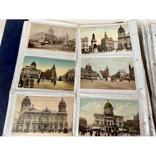 656 - Kingston upon Hull interest. A large album, approx. 375, postcards of Hull street scenes, earliest a... 