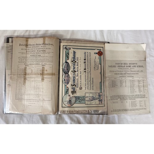 661 - An album including Hull and East Riding paper ephemera from the 1840s onwards.