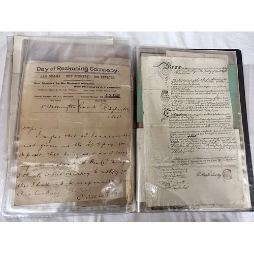 661 - An album including Hull and East Riding paper ephemera from the 1840s onwards.