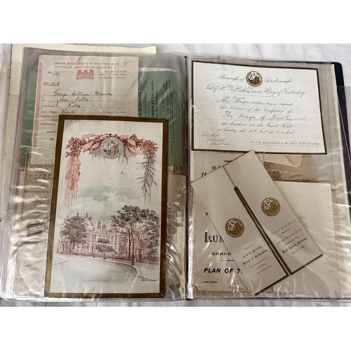 661 - An album including Hull and East Riding paper ephemera from the 1840s onwards.