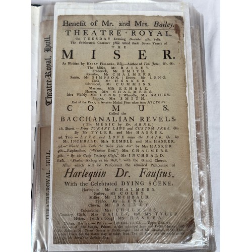 662 - Hull ephemera to include mainly Theatre Bills from 1781 onwards, Theatre Royal, Hull Summer Theatre,... 