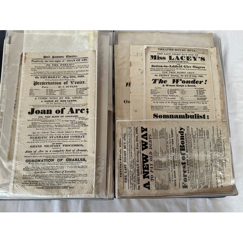 662 - Hull ephemera to include mainly Theatre Bills from 1781 onwards, Theatre Royal, Hull Summer Theatre,... 