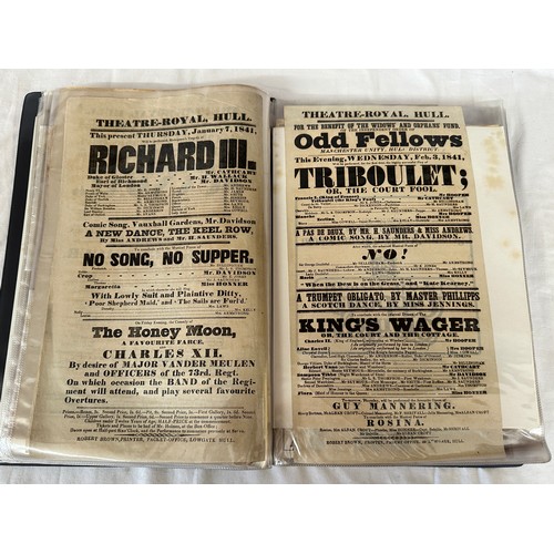 662 - Hull ephemera to include mainly Theatre Bills from 1781 onwards, Theatre Royal, Hull Summer Theatre,... 