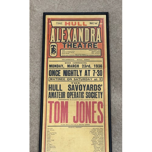 1149 - Local interest. Theatre block printed poster for the Hull New Alexandra Theatre for the production o... 