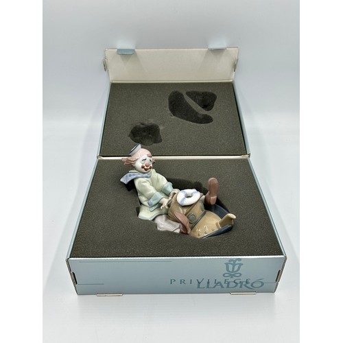 228 - Lladro “Privilege” figure 8137 Circus Waves, 12cm h x 23cm w, in original box.