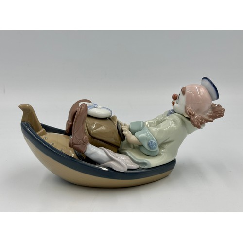 228 - Lladro “Privilege” figure 8137 Circus Waves, 12cm h x 23cm w, in original box.