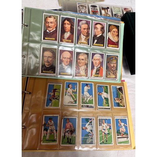 665 - A quantity of 6 albums of cigarette cards to include various topics, Football, Birds, Sportsmen, Cha... 