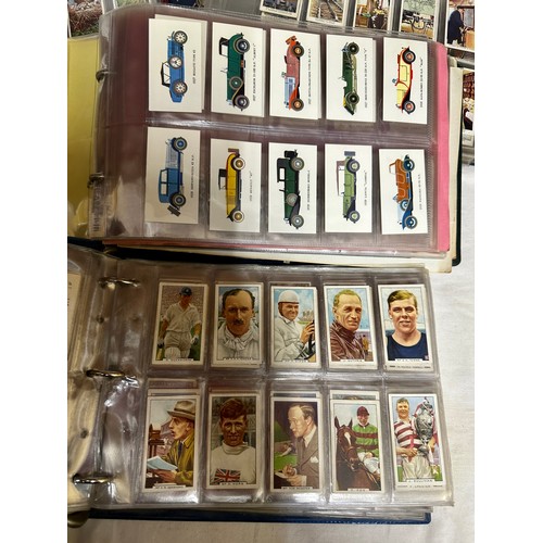 665 - A quantity of 6 albums of cigarette cards to include various topics, Football, Birds, Sportsmen, Cha... 