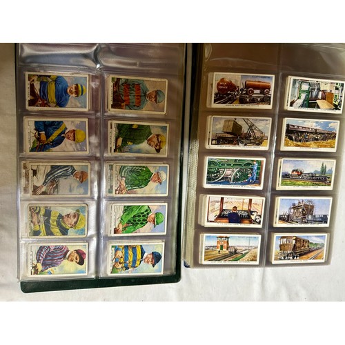 665 - A quantity of 6 albums of cigarette cards to include various topics, Football, Birds, Sportsmen, Cha... 