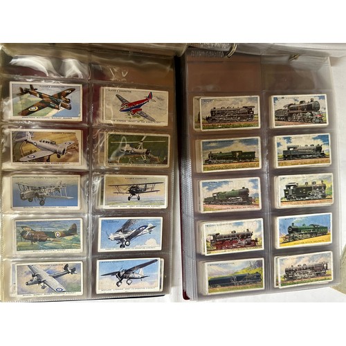 665 - A quantity of 6 albums of cigarette cards to include various topics, Football, Birds, Sportsmen, Cha... 