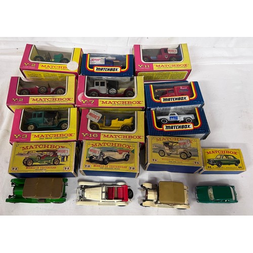 1109 - Various Matchbox models to include, Y-2  1914 Prince Henry Vauxhall and 1911 Renault2-Seater, Y-3 19... 