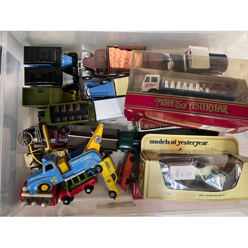 1119 - A large collection of mostly unboxed diecast vehicles to include a box of Corgi (majority buses), a ... 