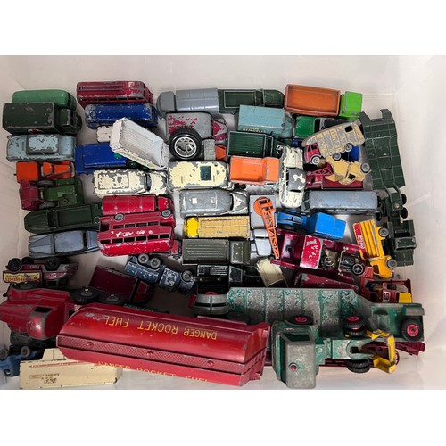 1119 - A large collection of mostly unboxed diecast vehicles to include a box of Corgi (majority buses), a ... 