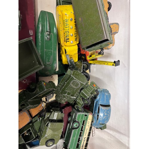 1119 - A large collection of mostly unboxed diecast vehicles to include a box of Corgi (majority buses), a ... 