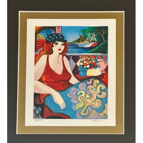 1379 - Patricia Govenesky (1961-) a pair of colourful limited edition screen prints, both of seated ladies,... 