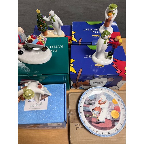 124 - A large collection of First Edition Coalport Characters 'The Snowman' figurines to include 'Treading... 