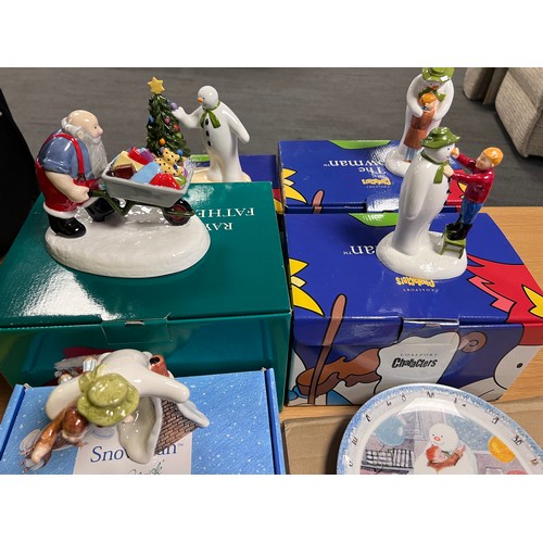 124 - A large collection of First Edition Coalport Characters 'The Snowman' figurines to include 'Treading... 