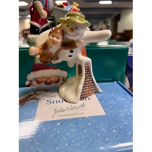 124 - A large collection of First Edition Coalport Characters 'The Snowman' figurines to include 'Treading... 