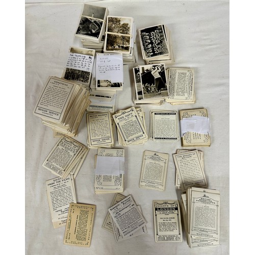 753 - A large quantity of cigarette cards to include: SENIOR SERVICE black and white photo card sets: 2 x ... 