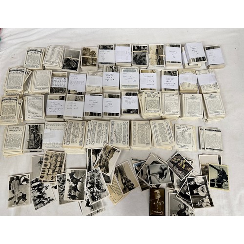 753 - A large quantity of cigarette cards to include: SENIOR SERVICE black and white photo card sets: 2 x ... 