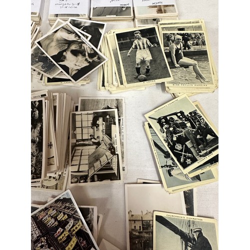 753 - A large quantity of cigarette cards to include: SENIOR SERVICE black and white photo card sets: 2 x ... 