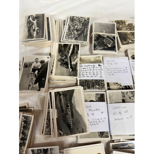 753 - A large quantity of cigarette cards to include: SENIOR SERVICE black and white photo card sets: 2 x ... 