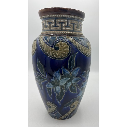 232 - Doulton Lambeth stoneware vase. 26cm h.