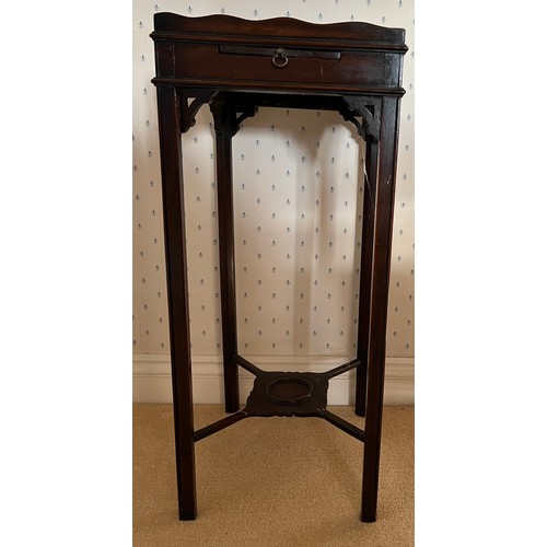 87 - Georgian mahogany urn stand 72cm h x 30cm x 30cm.