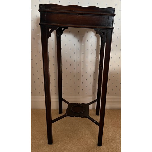 87 - Georgian mahogany urn stand 72cm h x 30cm x 30cm.