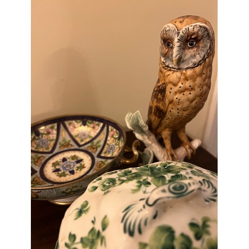 219 - Various ceramics etc to include W. Goebel Barn Owl 23cm h, Noritake bowl, Triade Capodimente figure,... 