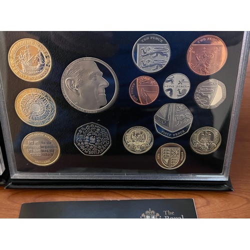 575 - Three cased sets of United Kingdom proof coins, limited editions issued by Royal Mint with accompany... 