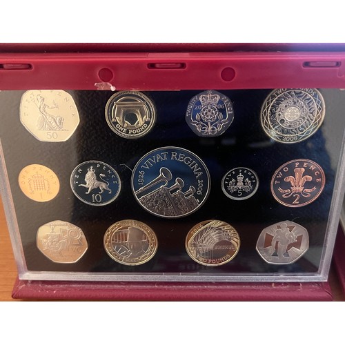 576 - Three cased sets of United Kingdom proof coins, limited editions issued by Royal Mint with accompany... 