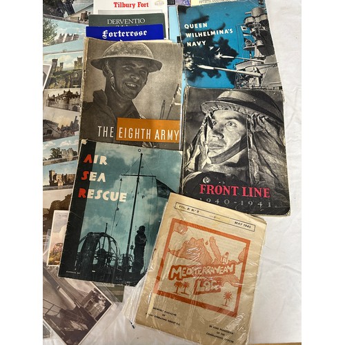 752 - Ephemera to include postcards, majority related to castles, HMSO Printed Wartime Booklets including ... 