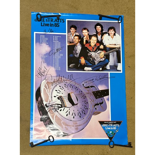 1148 - Dire Straits poster signed by all members of the Band, 