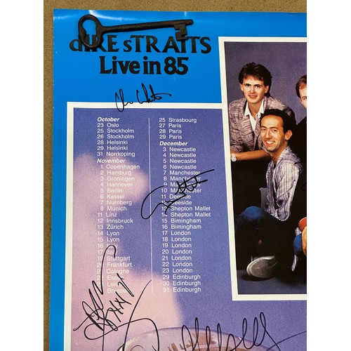 1148 - Dire Straits poster signed by all members of the Band, 