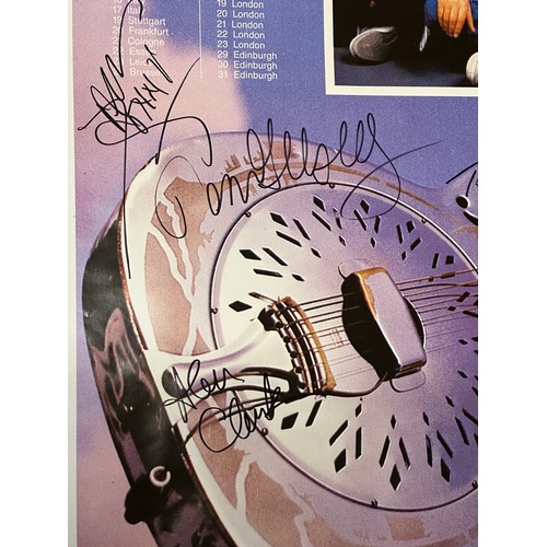 1148 - Dire Straits poster signed by all members of the Band, 