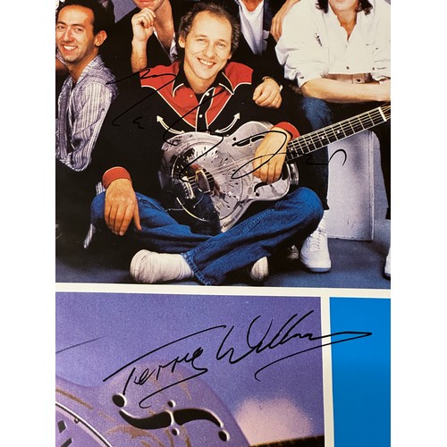 1148 - Dire Straits poster signed by all members of the Band, 