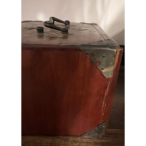 A wooden cased Lachenal concertina, the mahogany ends 16cm w with paper