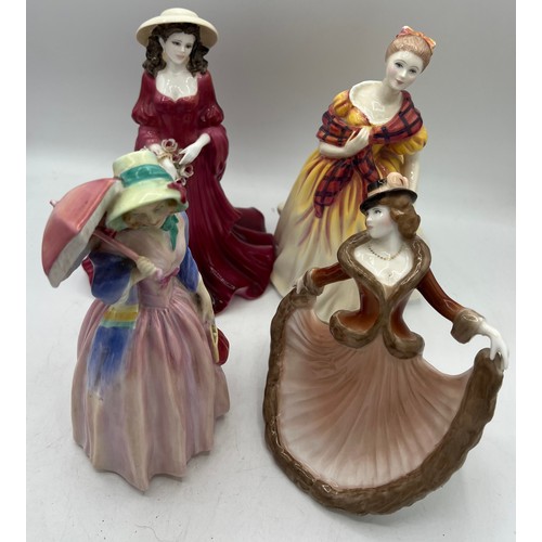 209 - Ceramic ladies to include Royal Doulton Fiona, HN3748, Royal Doulton Miss Demure HN1402, Royal Worce... 