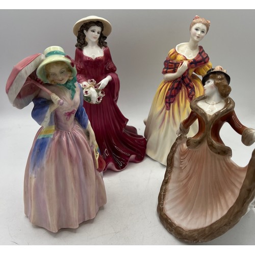 209 - Ceramic ladies to include Royal Doulton Fiona, HN3748, Royal Doulton Miss Demure HN1402, Royal Worce... 