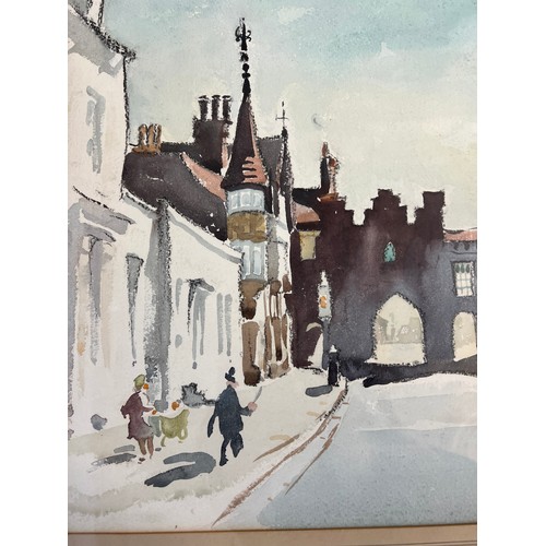 1157 - Frank Armstrong (British 1900-1966) watercolour depicting ‘Beverley Bar in Morning Sunlight’. Size i... 