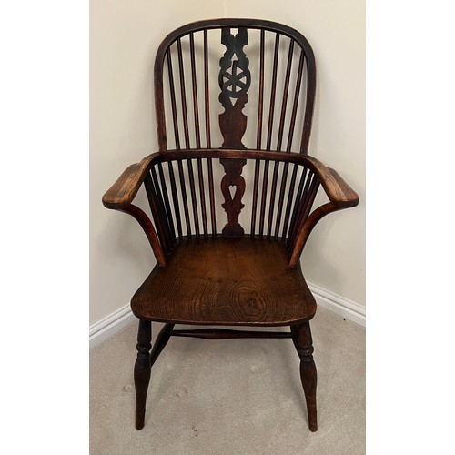 94 - A 19thC Windsor armchair, 183cm h to back.