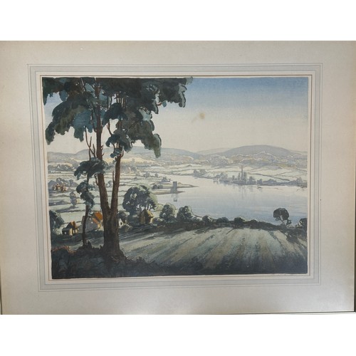 1155 - Cavendish Morton. A watercolour of a rural landscape signed in pencil lower right, image approx. 39.... 